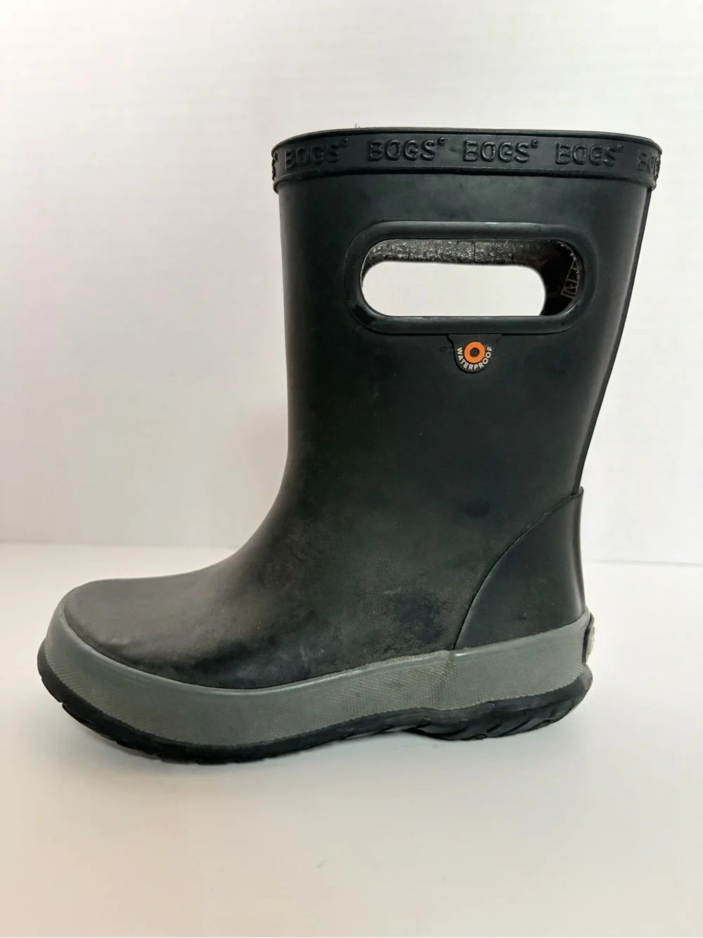 Bogs Skipper Rain Boots Waterproof Pull On Outdoor Shoes Toddler Black Size 9